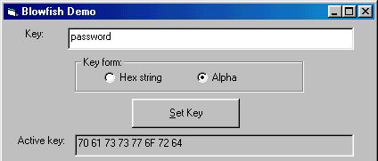 Alternatives for Blowfish key entry