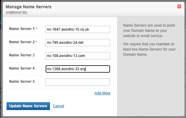 Manage Nameservers