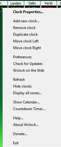 Right-click to access the menu